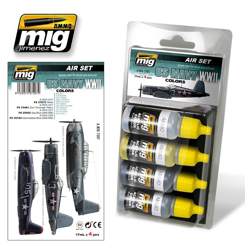 Munitions du Mig Jimenez 7207, couleurs de l'US Navy de la Seconde Guerre mondiale