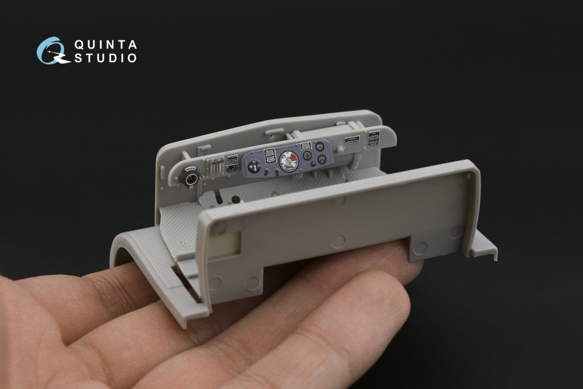 Intérieur imprimé en 3D et coloré sur papier décalcomanie (Trumpeter) pour la famille Sd.Kfz.7 de Quinta Studio QD35078, échelle 1/35 – image 4