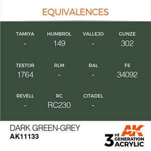 AK Interactive AK11133 VERT FONCÉ-GRIS – STANDARD 17 ml – imagen 3