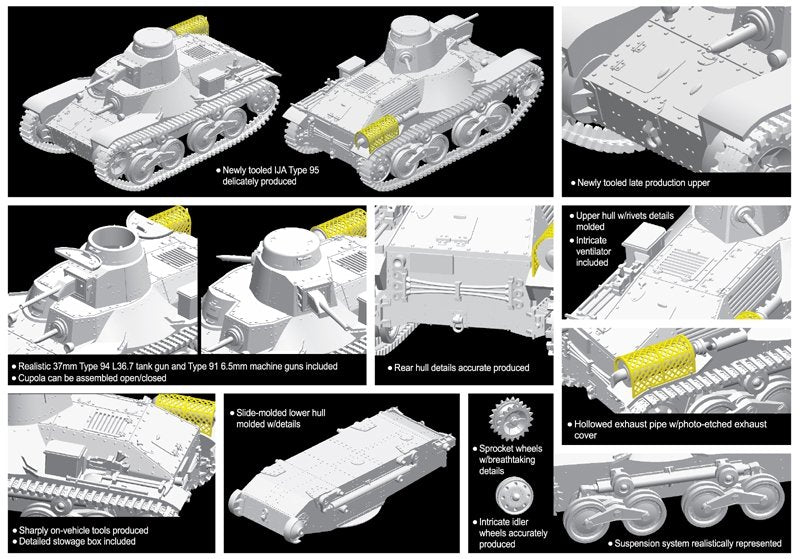 Dragon 7517 IJA Type 95 Char léger Production tardive (1/72) – image 2