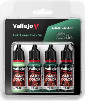 Vallejo 72383 Game Color Cold Green, coffret de 4 tubes de 18 ml