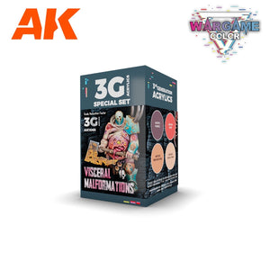 AK Interactive AK1065 WARGAME COLOR SET. MALFORMATIONS VISCÉRALES. 4 x 17 ml