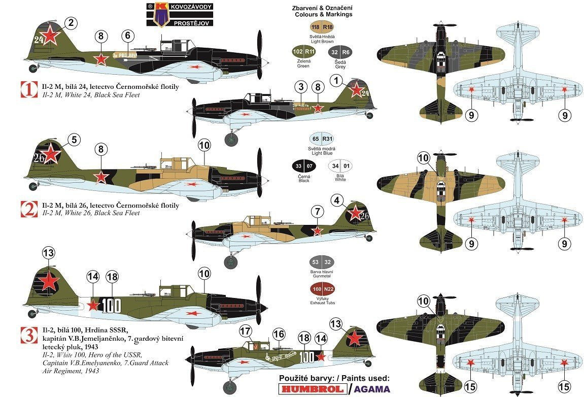Kovozavody Prostejov KPM0137 Iljusin IL-2M « Peste noire » 1/72 – immagine 2
