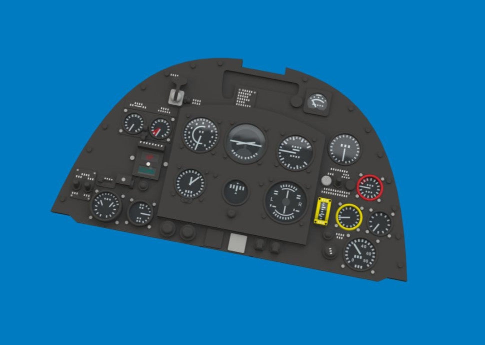 Ceintures de sécurité du tableau de bord du Spitfire Mk.VIII Eduard 634048 - Look Airfix 1/32