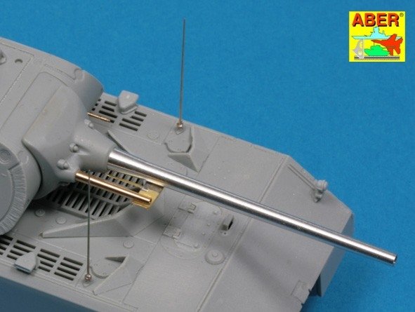 Aber 72L-51 Zestaw 2 Luf do niemieckiego ciężkiego czołgu MAUS / Set of 2 barrels for German Heavy Tank MAUS 1/72 – zdjęcie 6