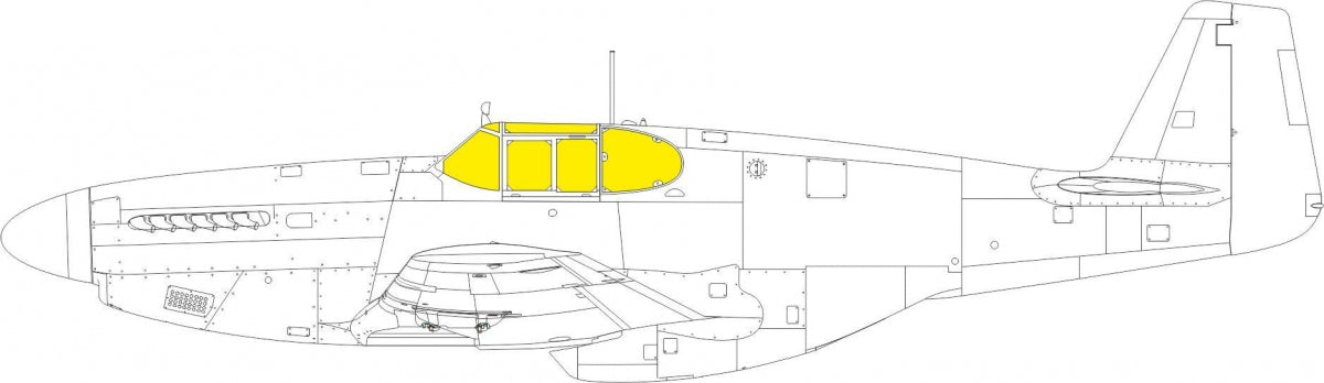 Verrière à cadre Eduard EX1051 P-51B/C EDUARD 1/48