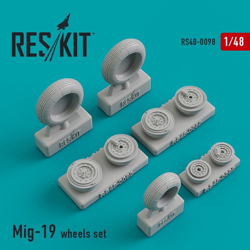 RESKIT RS48-0098 Jeu de roues MiG-19 1/48