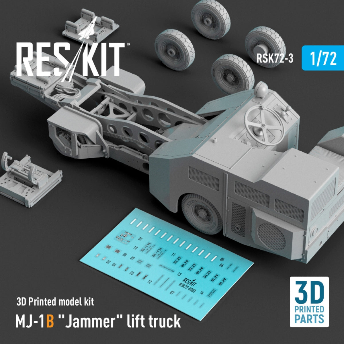 RESKIT RSK72-0003 MJ-1B "Jammer" lift truck (3D Printed model kit) 1/72