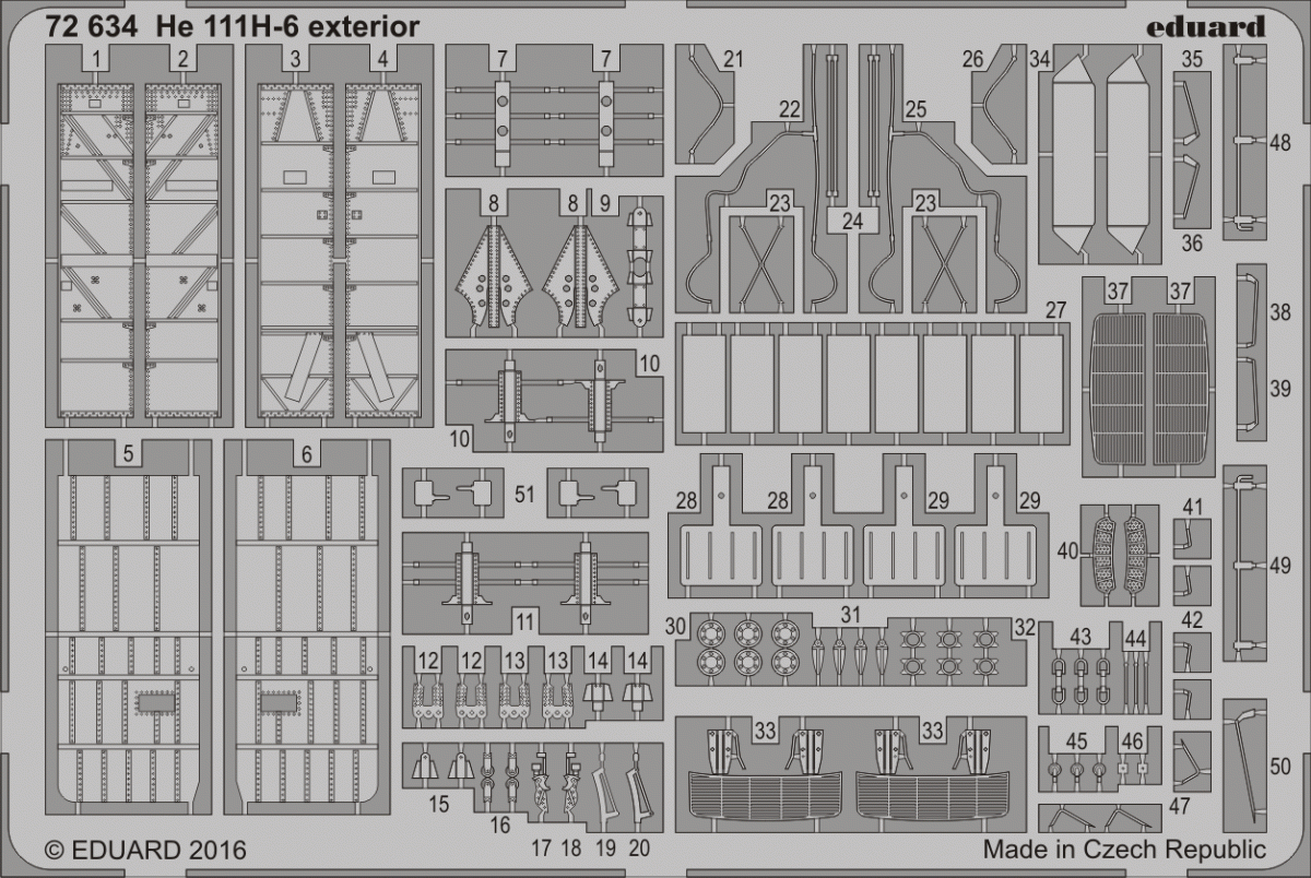 Eduard 72634 He 111H-6 extérieur AIRFIX 1/72
