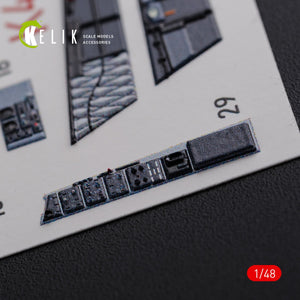 Décalcomanies 3D pour l&amp;#39;intérieur du F/A-18F Super Hornet (KELIK K48078) pour la maquette MENG au 1/48  – image 9