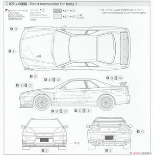 Aoshima 05986 Nissan Skyline GT-R R34 BNR3 1/24 – zdjęcie 10