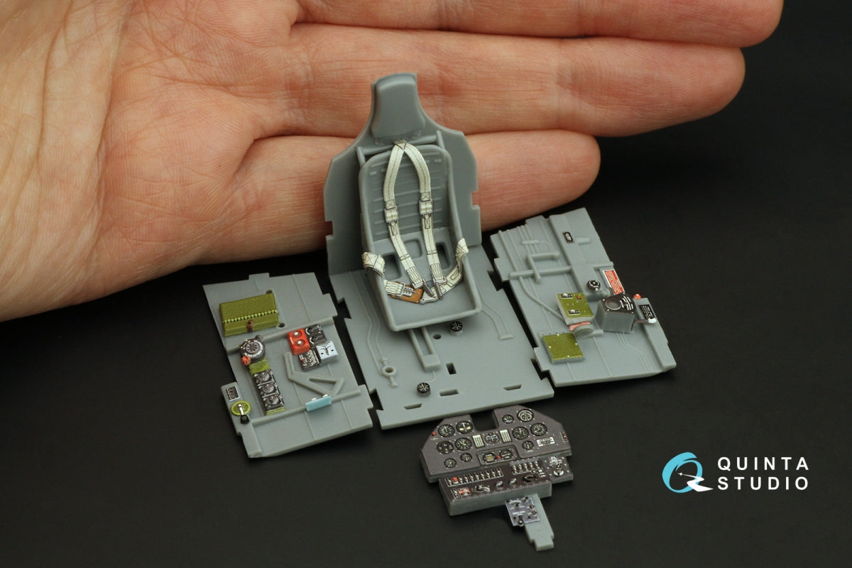 Intérieur imprimé en 3D et coloré sur papier décalcomanie Quinta Studio QD32162 P-40N Warhawk (Trumpeter) 1/32 – image 10