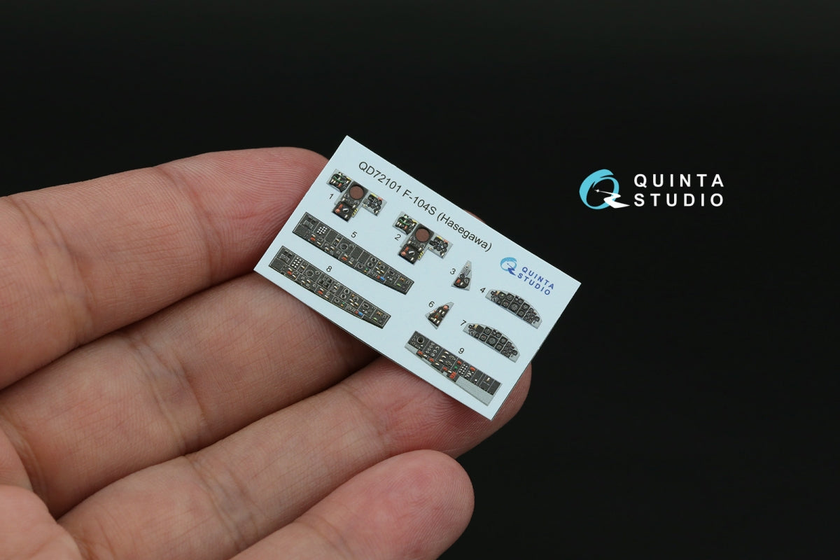 Intérieur imprimé en 3D et coloré sur papier décalcomanie Quinta Studio QD72101 F-104S (Hasegawa) 1/72 – immagine 3