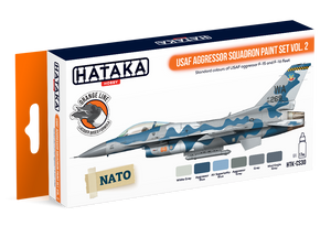 Hataka HTK-CS30 ORANGE LINE – Coffret de peinture USAF Aggressor Squadron vol. 2 (6x17ml)