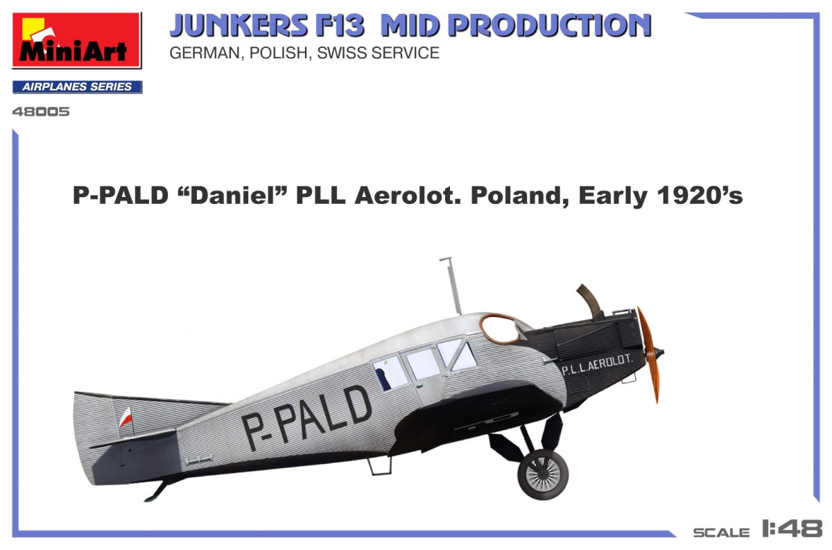 MiniArt 48005 Junkers F13. Milieu de production. Service allemand, polonais, suisse 1/48 – image 10