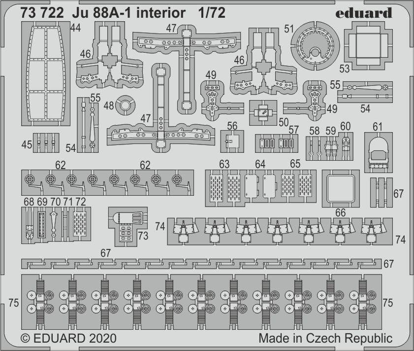 Eduard 73722 Ju 88A-1 intérieur 1/72 REVELL – image 2