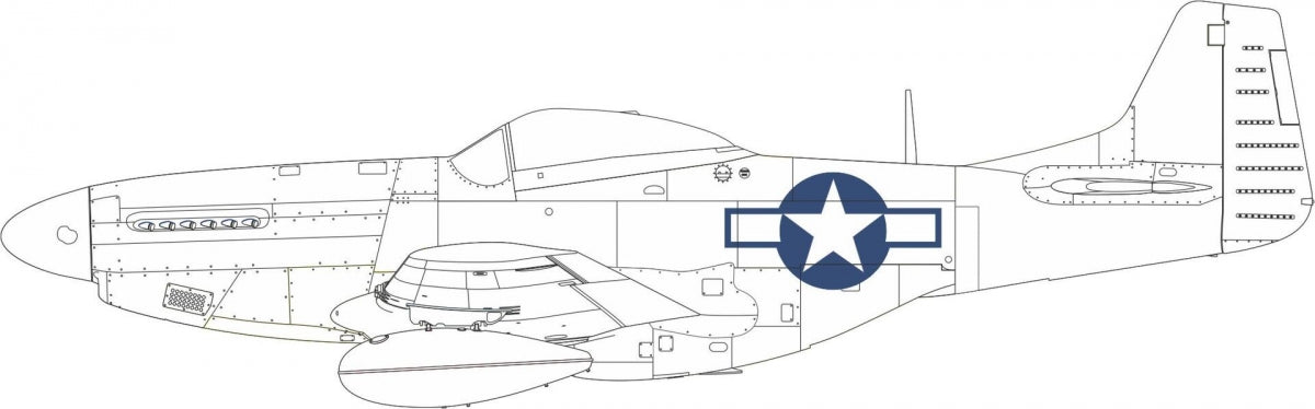 Eduard CX664 P-51D Insigne national américain EDUARD 1/72 