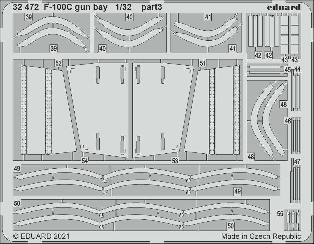 Baie de mitrailleuse Eduard 32472 F-100C TRUMPETER 1/32 – Bild 3