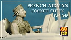 Copper State Models F32-045 Vérification du cockpit d&amp;#39;un aviateur français 1/32