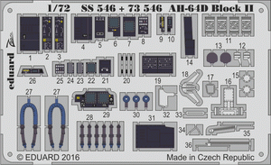 Intérieur Eduard SS546 AH-64D Block II ACADEMY 1/72