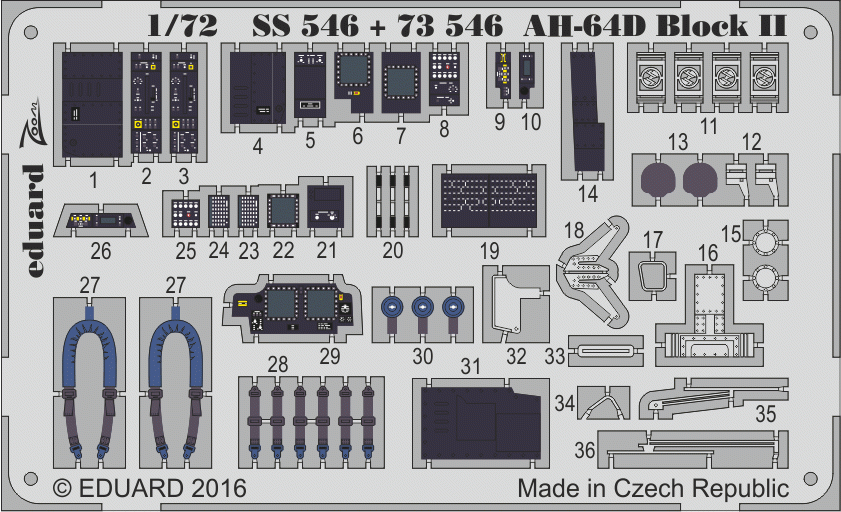 Intérieur Eduard SS546 AH-64D Block II ACADEMY 1/72