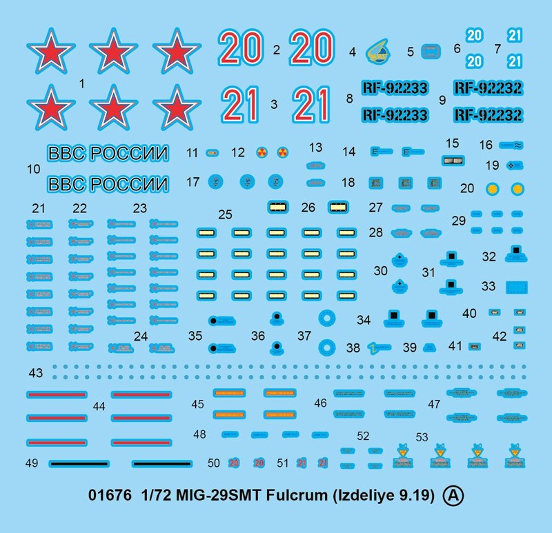 Trumpeter 01676 MIG-29SMT Fulcrum (Izdeliye 9.19) 1/72 – Bild 4