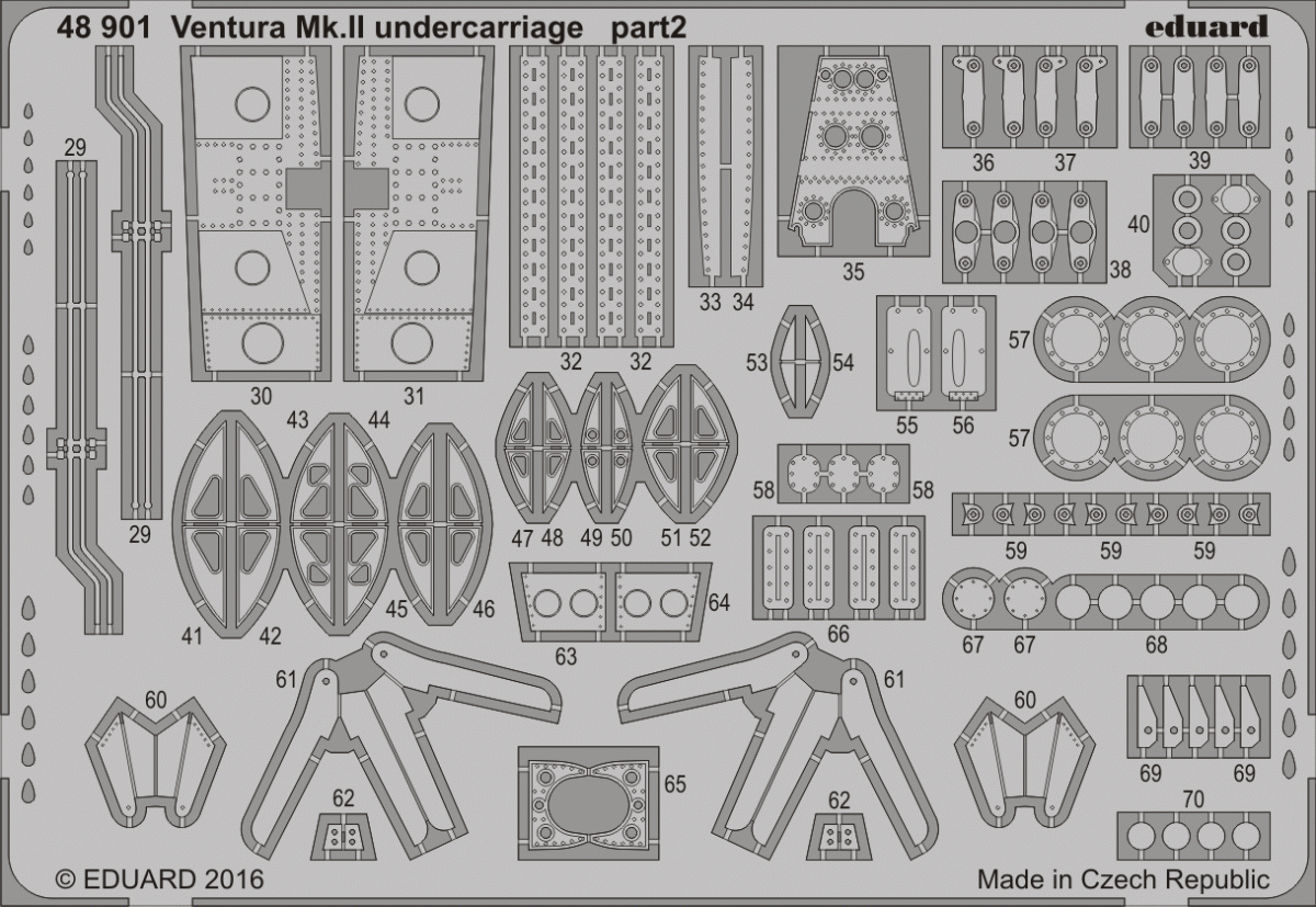 Train d&amp;#39;atterrissage Eduard 48901 Ventura Mk. II REVELL 1/48 – immagine 2