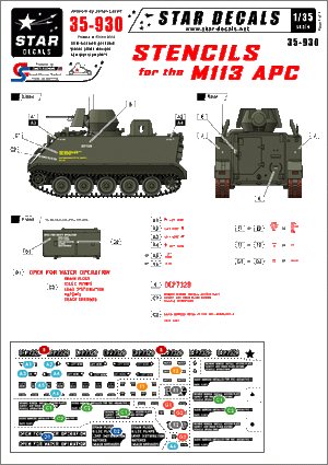 Pochoirs Star Decals 35-930 pour le M113 APC au 1/35