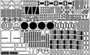Pontos 23005F1 USS BB-61 Iowa 1944 Ensemble de détails (Pont en bois teinté bleu 20B) (1/200)  – image 20