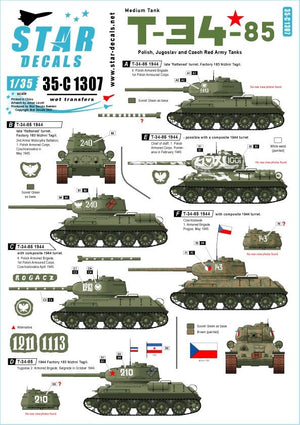 Star Decals 35-C1307 T-34-85 Char moyen 1/35
