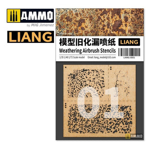 Pochoirs à l&amp;#39;aérographe Liang 0001 pour effet de vieillissement