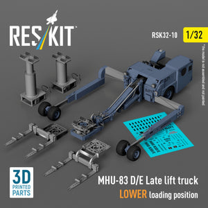 RESKIT RSK32-0010 MHU-83 D/E Chariot élévateur tardif, position de chargement inférieure (kit de maquette imprimé en 3D) 1/32 – immagine 4