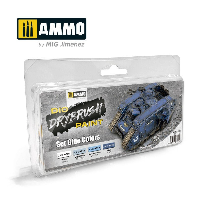 Munitions pour pistolet à air comprimé Mig 7303 DRYBRUSH, lot de 4 cartouches bleues de 40 ml