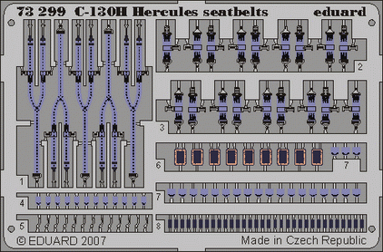 Eduard 73299 Ceintures de sécurité C-130H 1/72 ITALERI