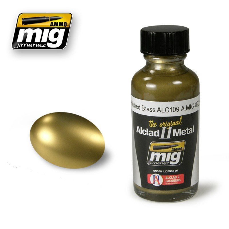 Munitions Mig Jimenez 8206 en laiton poli ALC109 30 ml