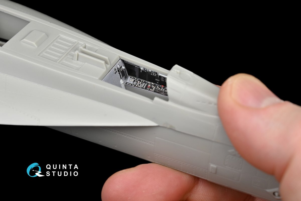 Intérieur imprimé en 3D et coloré sur papier décalcomanie Quinta Studio QD48049 F/A-18E (pour maquette Hasegawa) 1/48 – imagen 10