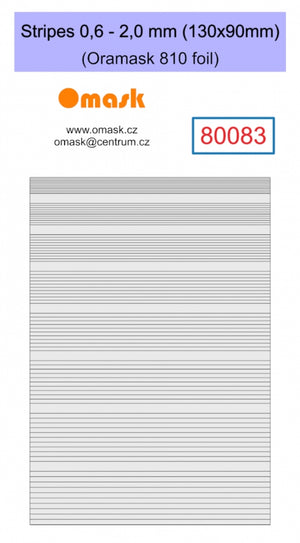 Omask 80083 Stripes 0,6 - 2,0 mm (130x90mm) Oramask foil