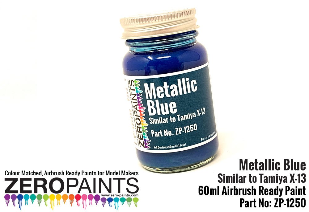 Peinture métallisée bleu Zero Paints ZP-1250 (similaire à la Tamiya X13) 60 ml