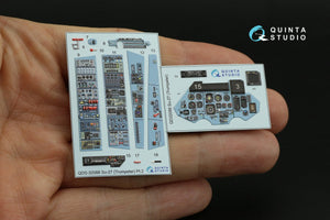Intérieur imprimé en 3D et coloré sur papier décalcomanie Quinta Studio QDS-32088 Su-27 (Trumpeter) (petite version) 1/32 – immagine 8