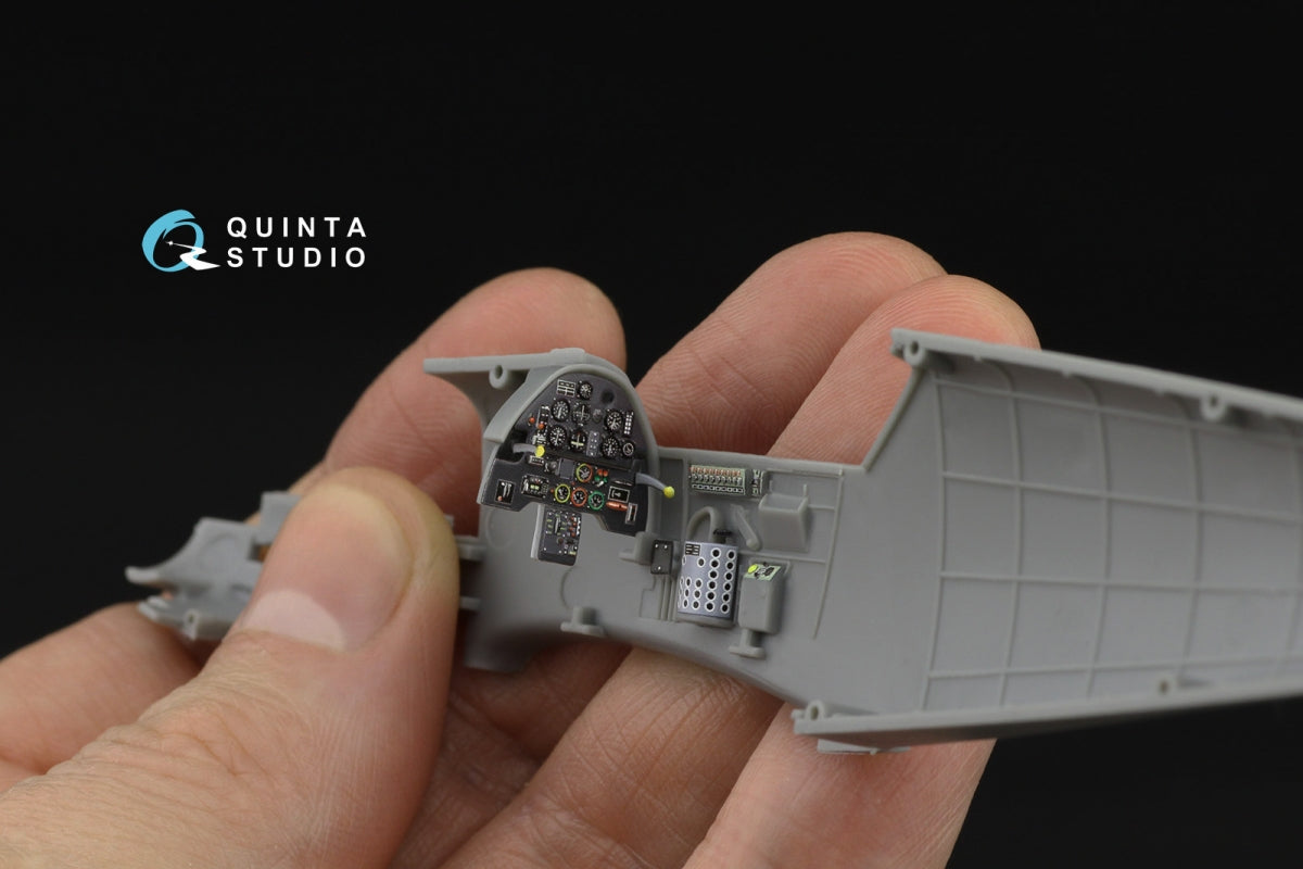 Intérieur imprimé en 3D et coloré sur papier décalcomanie Quinta Studio QD48532 Bf 109E-3/4 (HobbyBoss) 1/48 – image 2