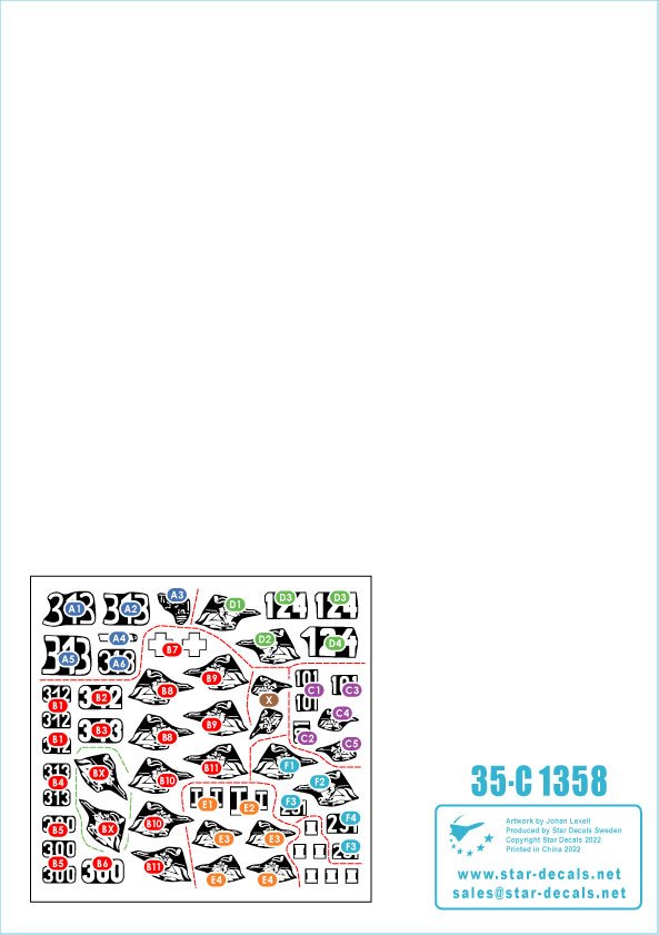 Star Decals 35-C1358 s.Pz.Abt. 505 1943-44 Tiger I sur le front de l&amp;#39;Est 1944-45. Tiger I de début et milieu de production et Befehls-Tiger 1/35 – immagine 2