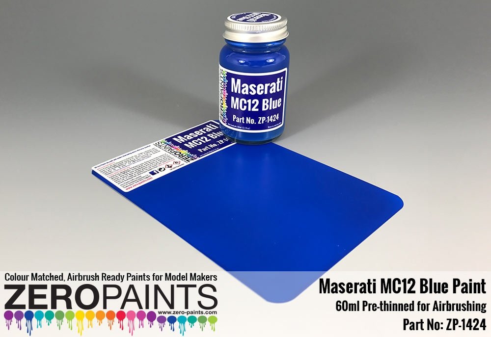 Peinture bleue Maserati MC12 Zero Paints ZP-1424, 60 ml