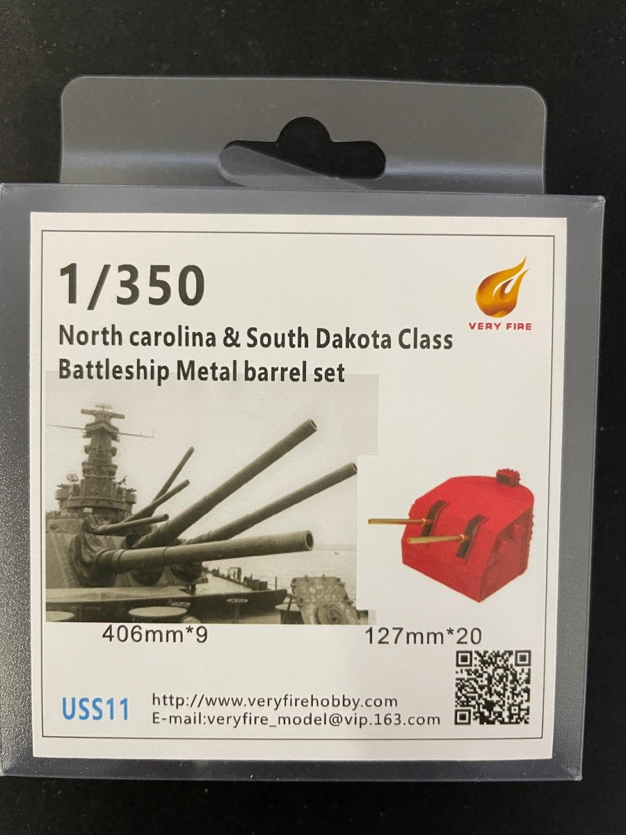 Ensemble de barils en métal Very Fire USS11 USS North Carolina &amp; South Dakota Class Battleship, échelle 1/350
