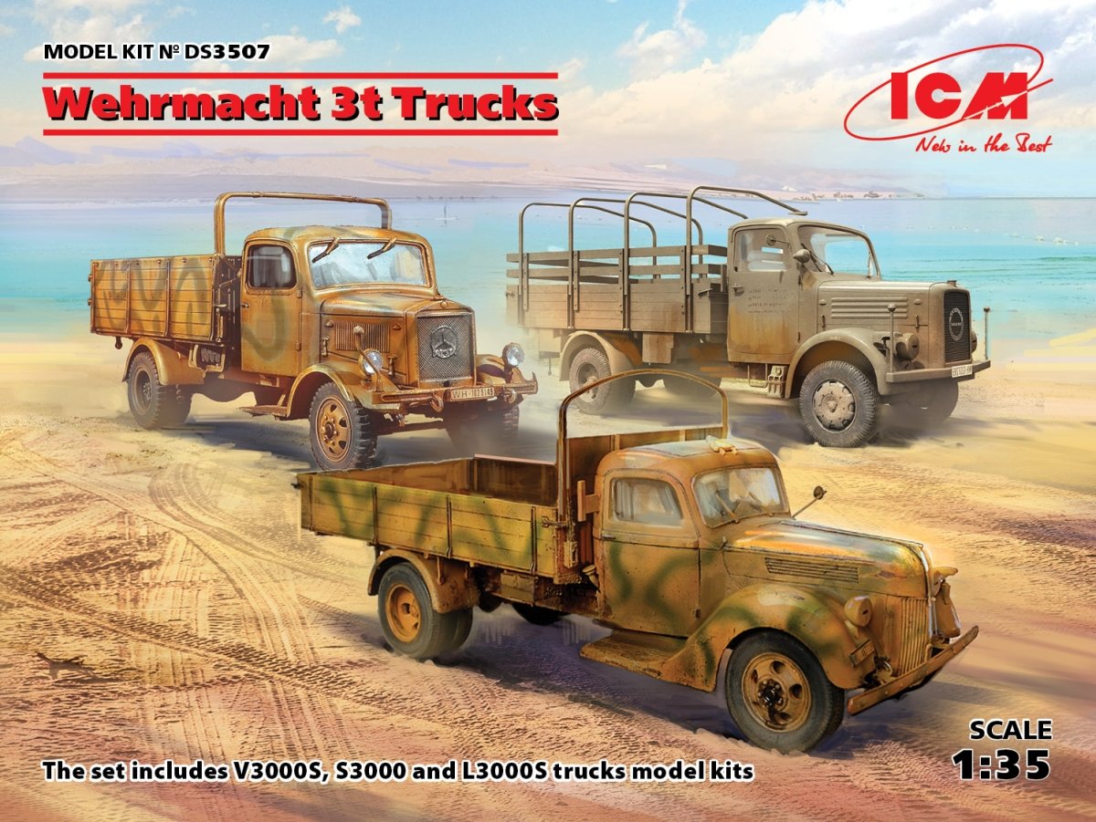 Camions Wehrmacht 3t ICM DS3507 (V3000S, KHD S3000, L3000S) 1/35
