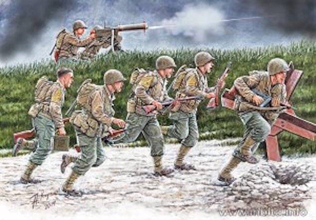 Master Box 35130 En avant, en avant, en avant ! Soldats américains, période de l&amp;#39;opération Overlord, 1944 (1/35)