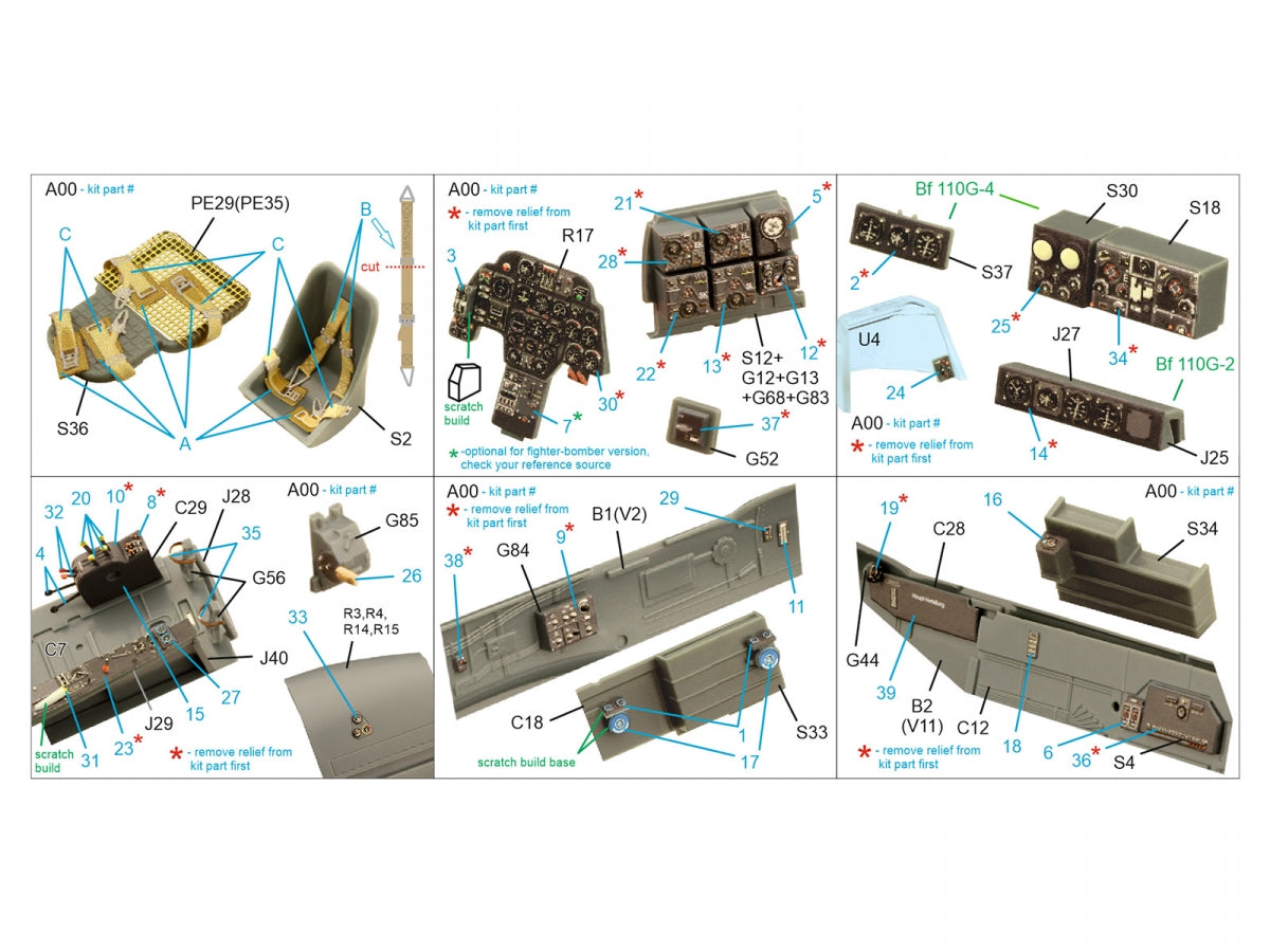 Intérieur imprimé en 3D et coloré sur papier décalcomanie Quinta Studio QD48386 BF 110G (Eduard) 1/48 – image 2