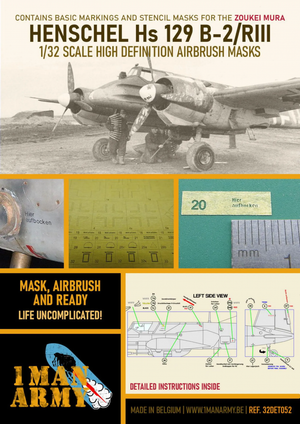1 Man Army 32DET052 Henschel Hs-129 B2/RIII (pour Zoukei Mura) 1/32