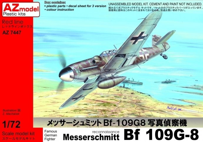 Maquette AZ7447 Messerschmitt Bf-109G-8 Recon (1/72)