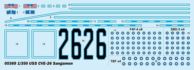 Trumpeter 05369 USS CVE-26 Sangamon 1/350 – image 3