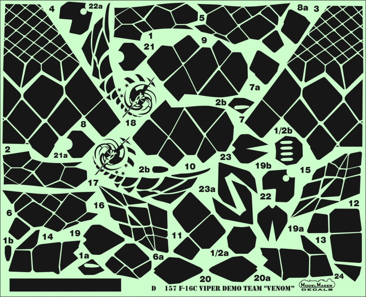 ModelMaker Decals D48157 F-16C Viper Demo Team &amp;quot;Venom&amp;quot; 1/48 – image 4